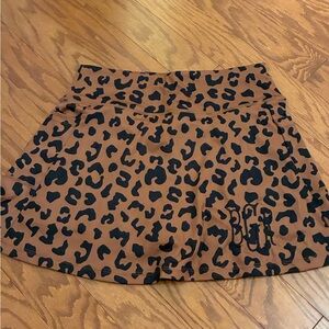BRG Monogrammed Leopard Print Women's Athletic Skirt